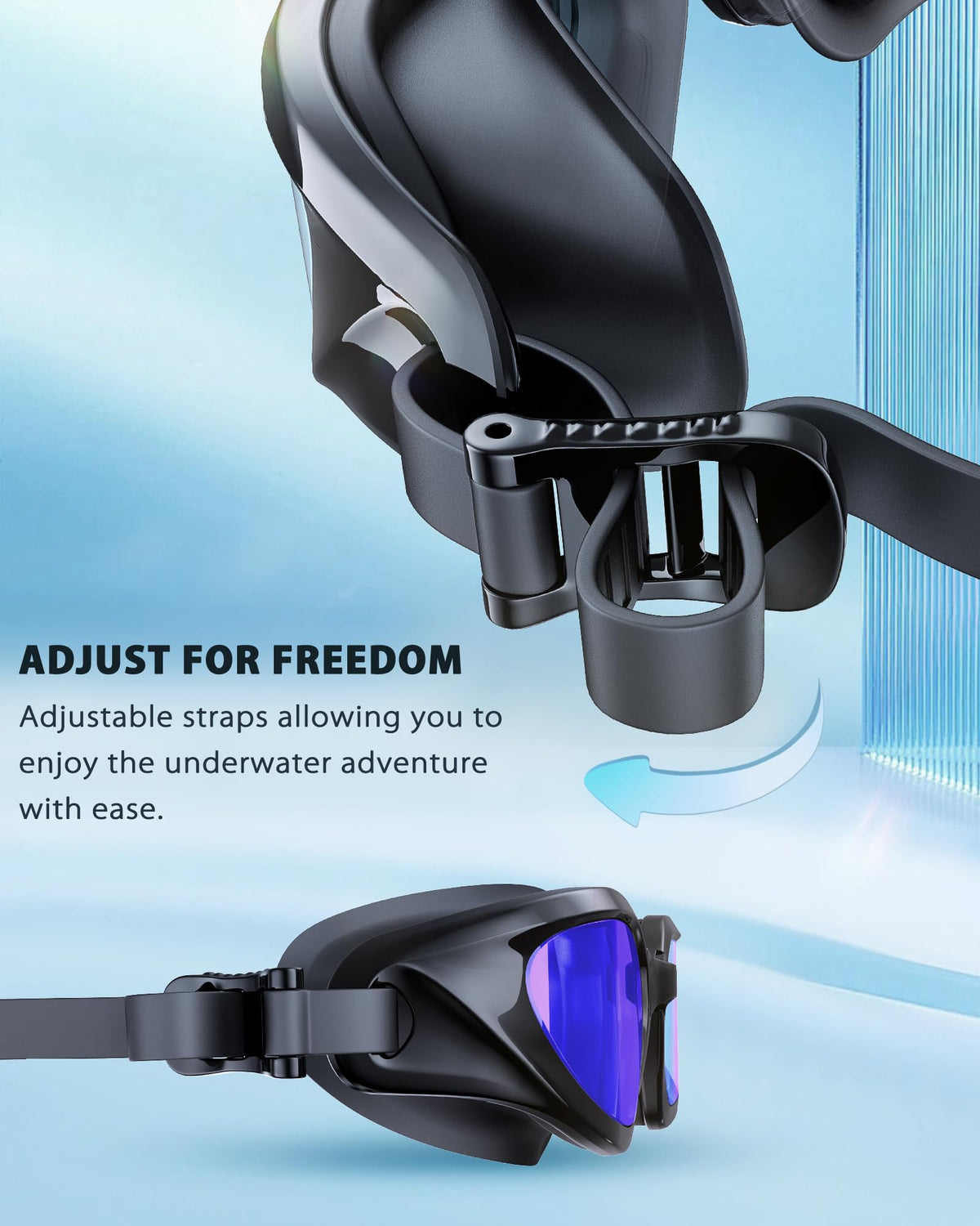 Vegemono Swim Goggles, 6 Pack Unisex Adult Swimming Goggles Upgraded Anti-Fog Anti UV No Leakage Wide View for Men Women Youth
