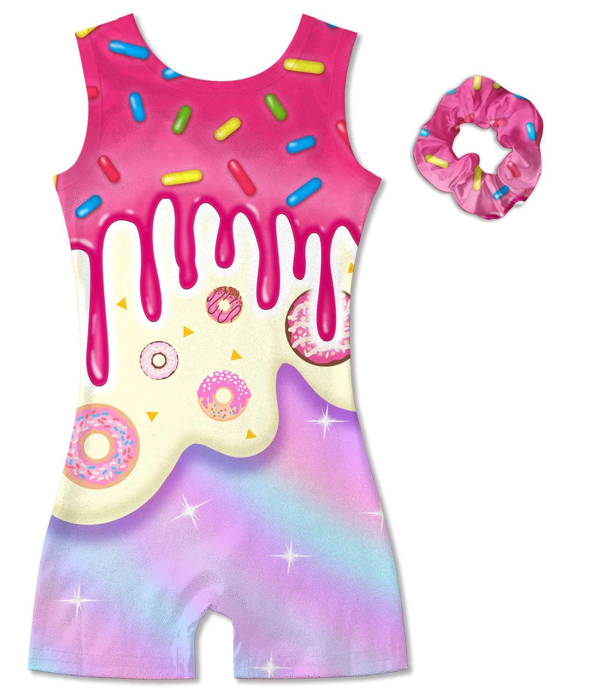 Vogseek 11-12Y Girls Gymnastics Leotards Melted Ice Cream Ballet Dacnewear