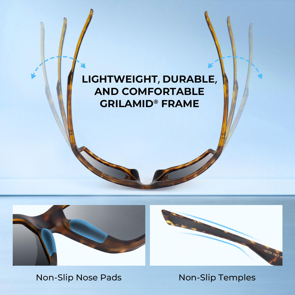 KastKing Osage Polarized Sport Sunglasses for Men and Women, Ideal for Driving Fishing Cycling Running, UV Protection