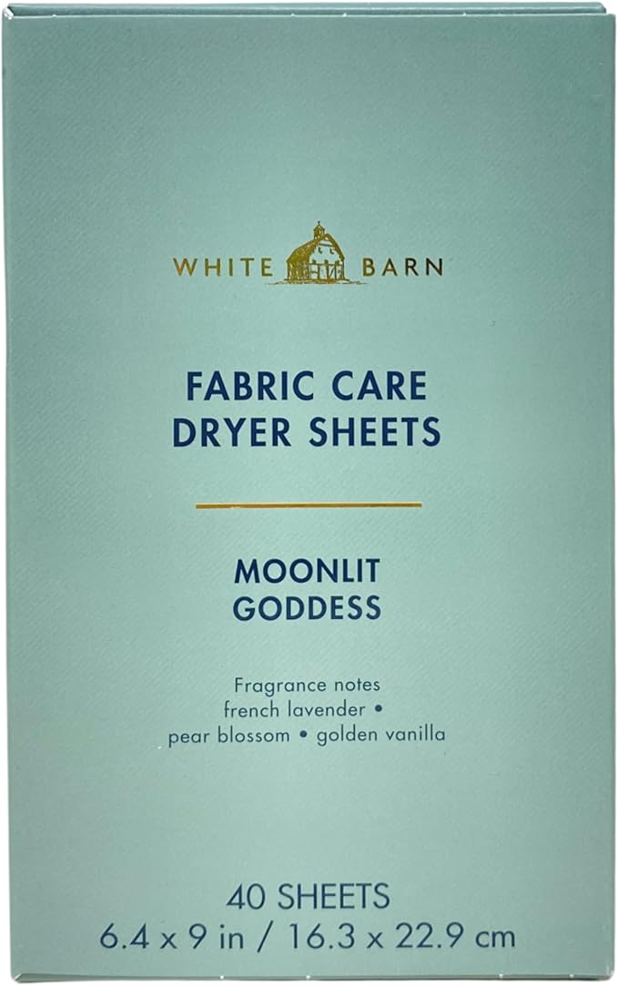 Bath & Body Works Moonlit Goddess Fabric Care Dryer Sheets - 2 Boxes (80 Sheets Total) - with a Peach Gardenia Sample Soap