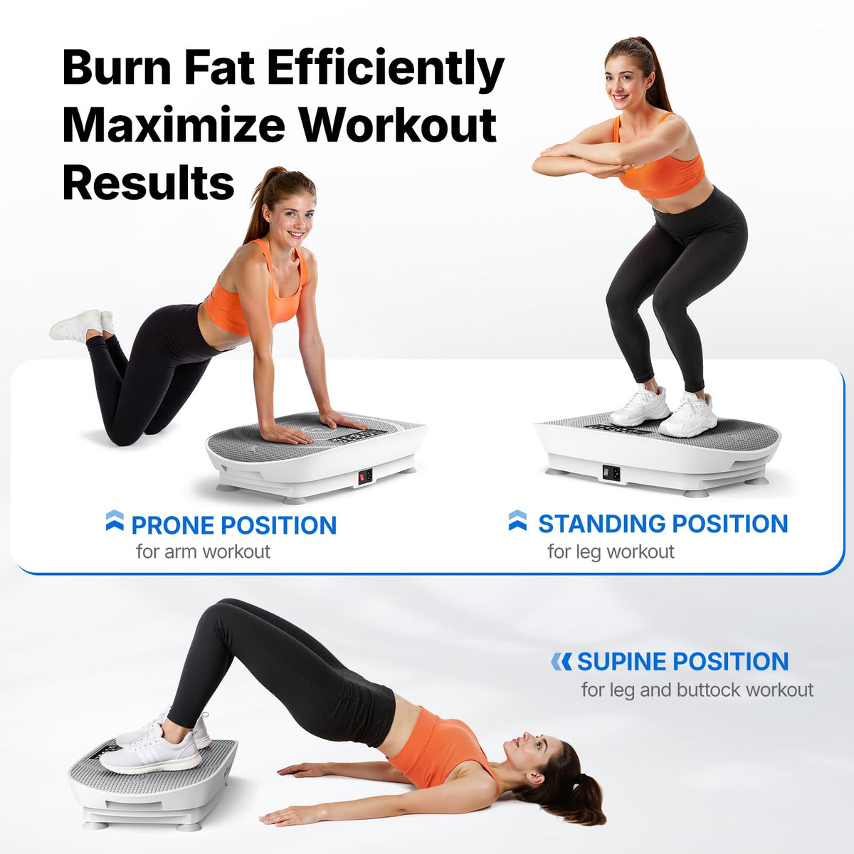MERACH Vibration Plate Exercise Machine, Curved Vibration Plate for Lymphatic Drainage Weight Loss, Vibrating Plate with Real-Time Calorie Tracking on LED Display, Workout Equipment for Home Women Men