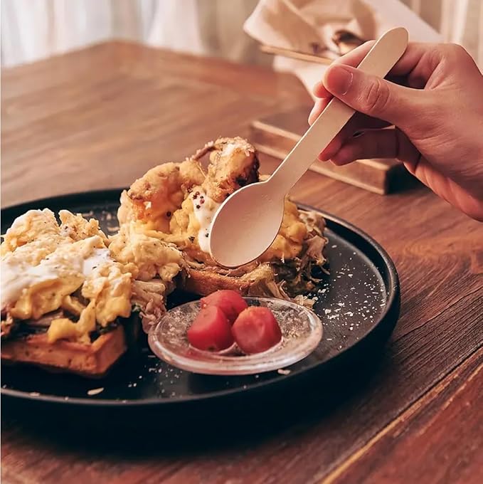 360 Pcs Disposable Wooden Spoons, Compostable Spoon Set