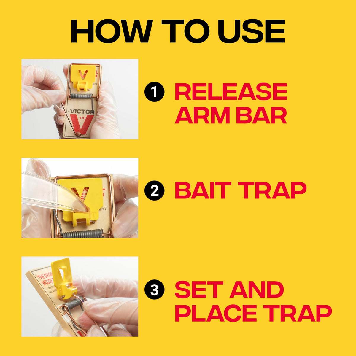 Victor Mouse Traps, 12-Pack Plastic Pedal Snap Traps, FSC Certified Wood