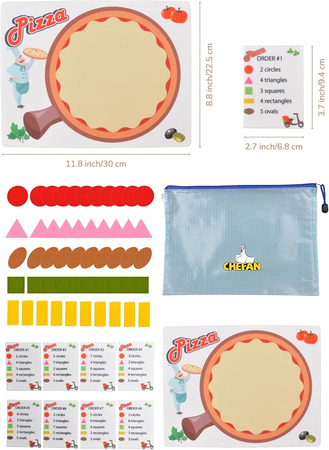 CHEFAN Pizza Counting Toddler Toys, Toddler Number Learning Toys, Preschool Math Games, Manipulatives for Preschool