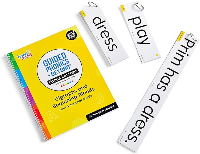 hand2mind Guided Phonics + Beyond Focus Lessons Unit 3 Teacher Guide, Science of Reading Classroom Materials, Kindergarten Homeschool Curriculum Supplies, Early Childhood Education Materials