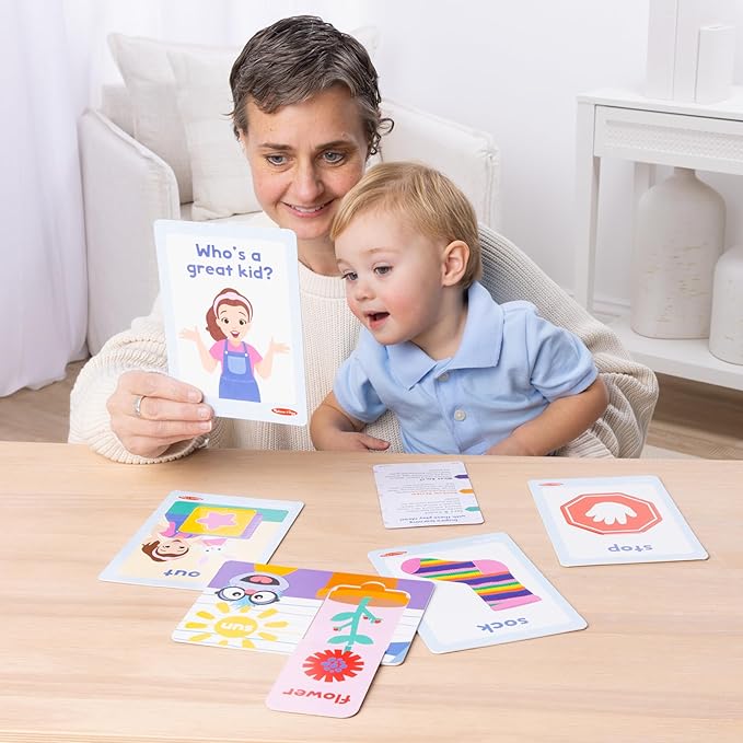 Melissa & Doug® Ms. Rachel™ First Words Textured Sensory Flashcards Preschool Learning Toy for Boys, Girls - FSC Certified