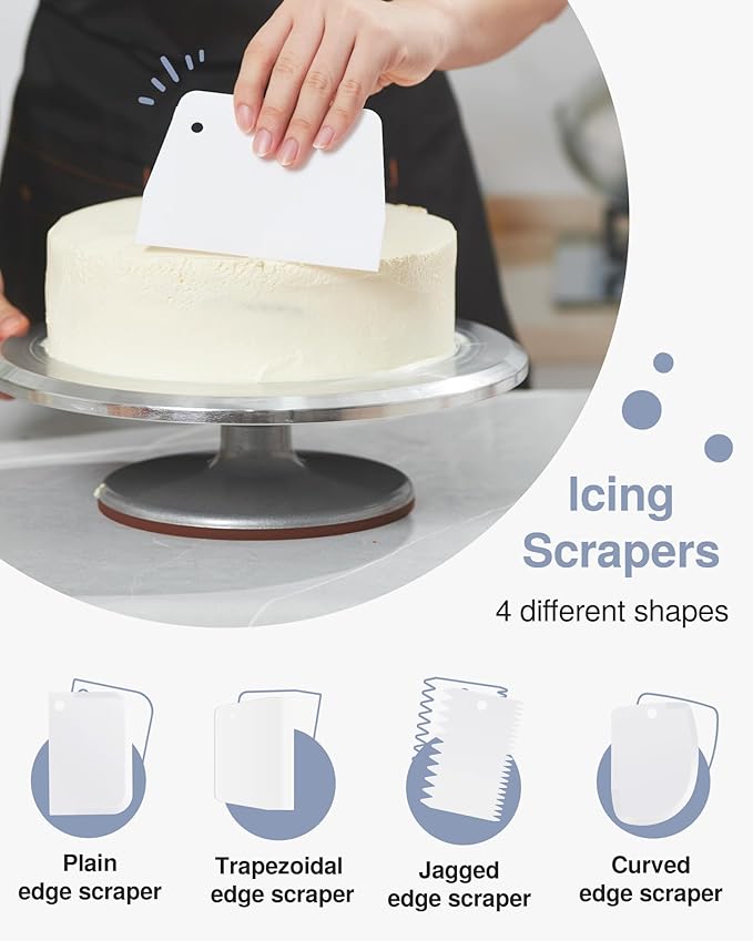 Puroma Aluminum Cake Turntable Rotating Decorating Kits for Cake Cupcake