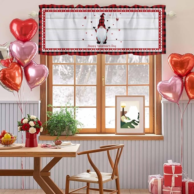 Valentine's Day Valance Curtains