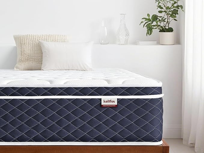 Twin XL Mattress 12 Inch, Hybrid Memory Foam Mattress in a Box, Medium Firm Feel with Motion Isolating, CertiPUR-US® Certified Foam, 100-Night Trial, Personalized Support & Pressure Relief