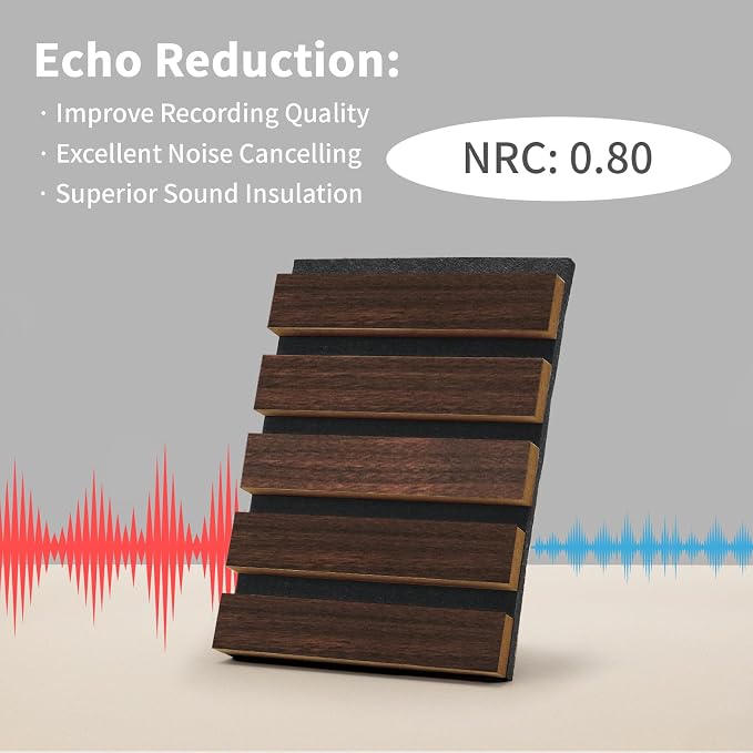 Wood Slat Wall Panel, 3D Soundproof Wall Panels, Large Acoustic Panels