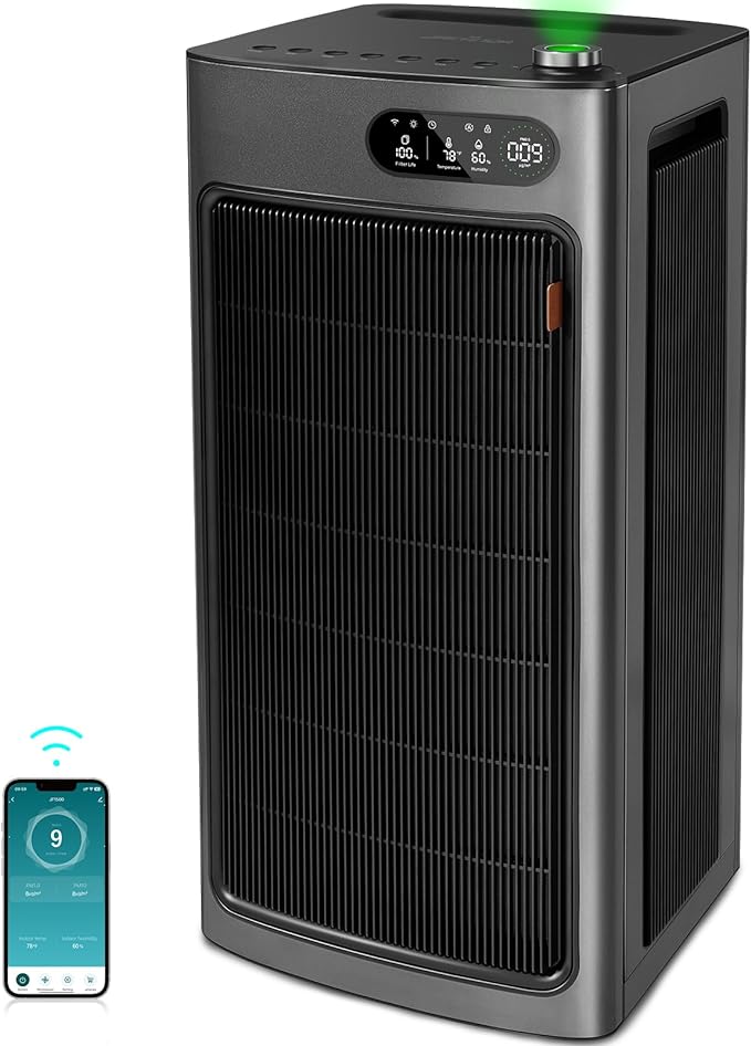 Jafända Air Purifier for Home Office Room Up to 6862 ft², Dual Carbon Air