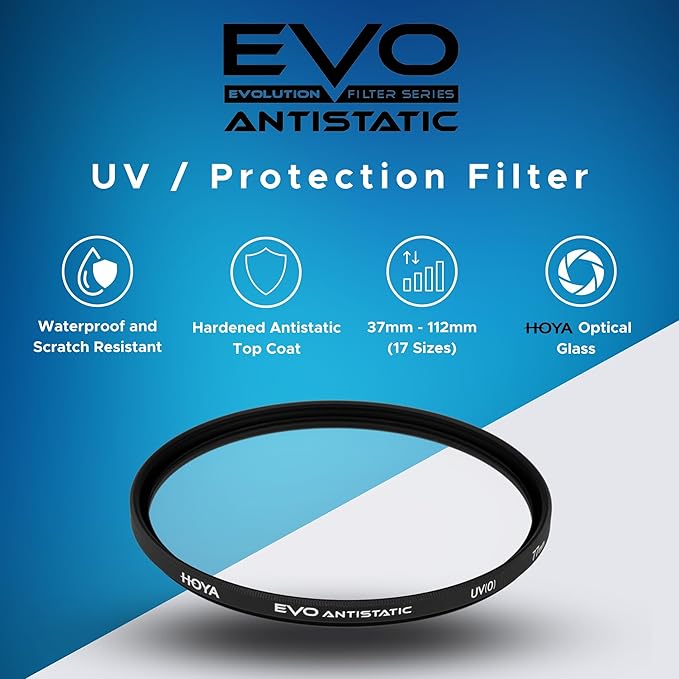 Hoya EVO Antistatic 40.5mm Filter — Camera Lens UV Filter w/ 16-Layer SMC