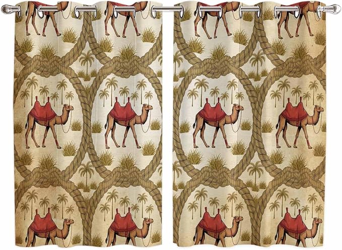 2 Panel Kitchen Cafe Curtains, Window Decor Tier Curtains