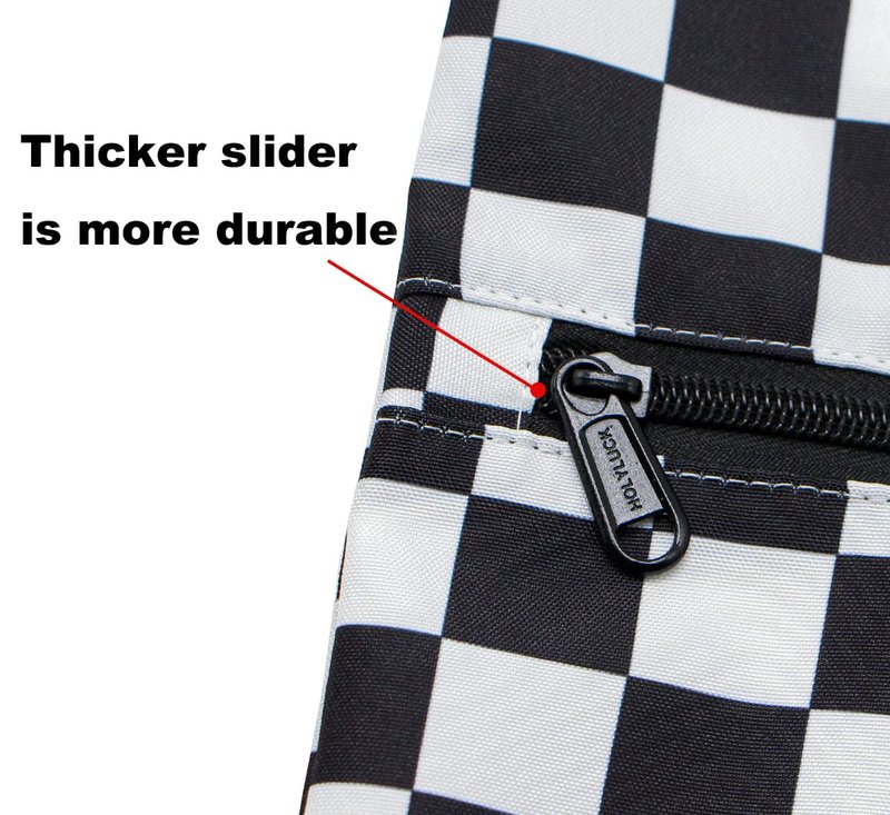 HOLYLUCK Drawstring Backpack Bag Sport Gym Sackpack (Black and white grid)