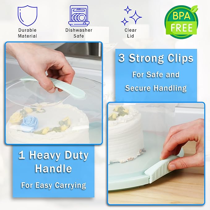 JOEY'Z EXTRA LARGE Cake Carrier - Holds up to 12 Inch 3-Layer Cake