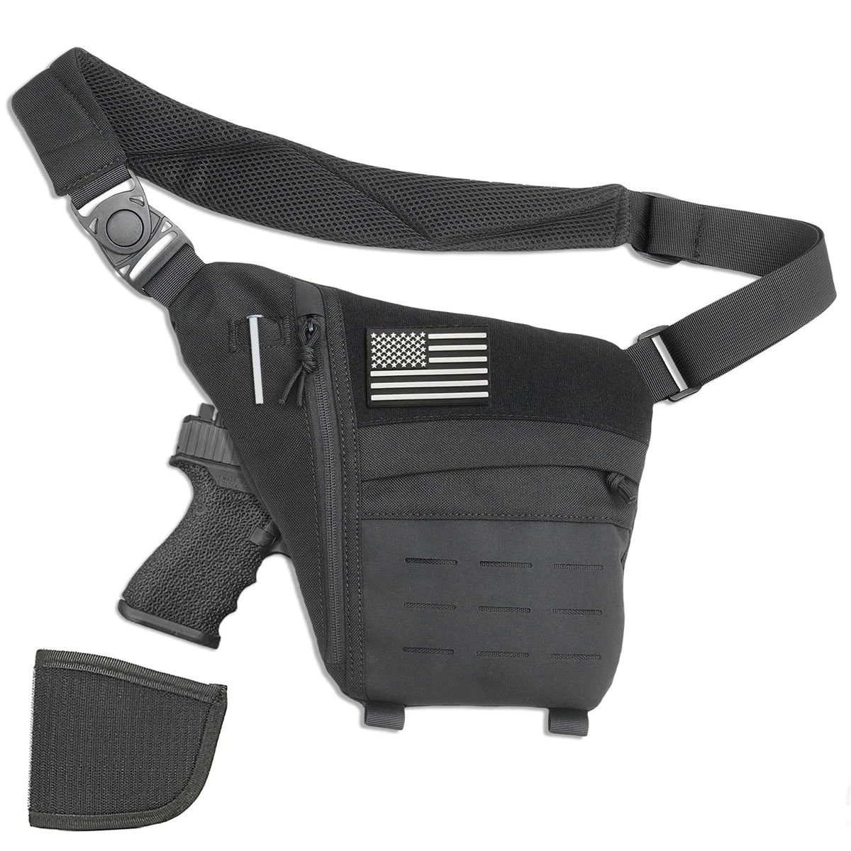 WCALULEG Tactical Sling Bag for Men Women Crossbody Anti-Theft CCW Sling Bag EDC Carry