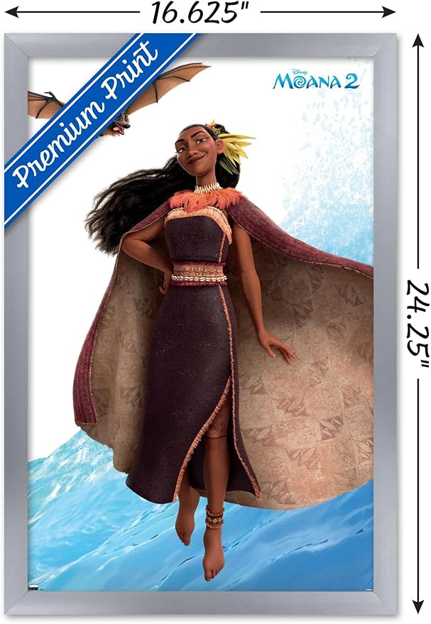 Trends International Disney Moana 2 - Matangi Wall Poster, 22.4L x 14.7W, Silver Framed Version