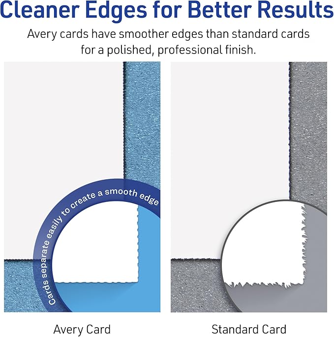 Avery Printable Index Cards, Sure Feed Technology, 3" x 5", Matte White, Laser & Inkjet Compatible, 150 Blank Cards Total, Great for Product Branding, Marketing, and More (5388)