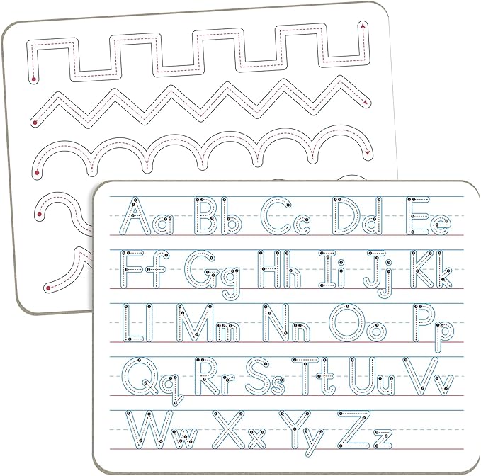 Handwriting Practice Dry Erase Board – ABC Alphabet Tracing for Kids Ages 3-5 | Small Whiteboard for Pre-K, Toddler, Preschool, Kindergarten Learning Activities and Homeschool Supplies “9" x 12"