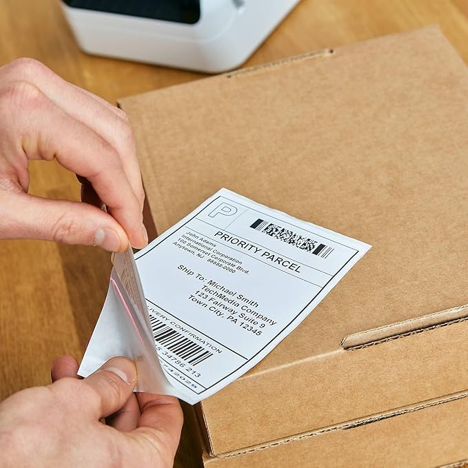 Brother QL-1110NWBC Wide Format, Postage and Barcode Professional Thermal Label Printer with Wireless Connectivity, Black And White, 6.7" x 5.9" x 8.7"