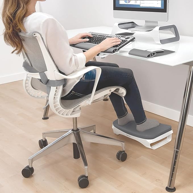 Fellowes I-Spire Series Foot Cushion/Rest, White/Gray (9311701)