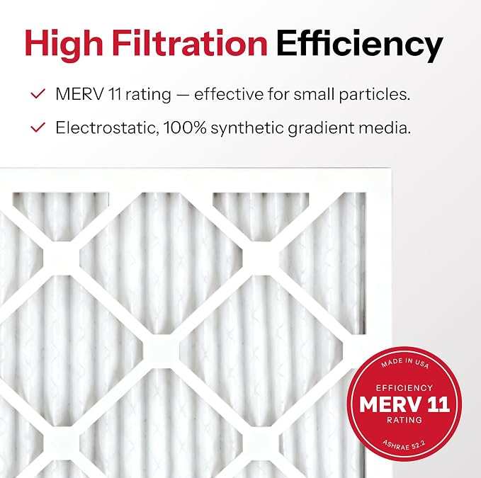 20x25x1 Air Filter by AIRx Filters MERV 11 Pleated Furnace Filter HVAC AC
