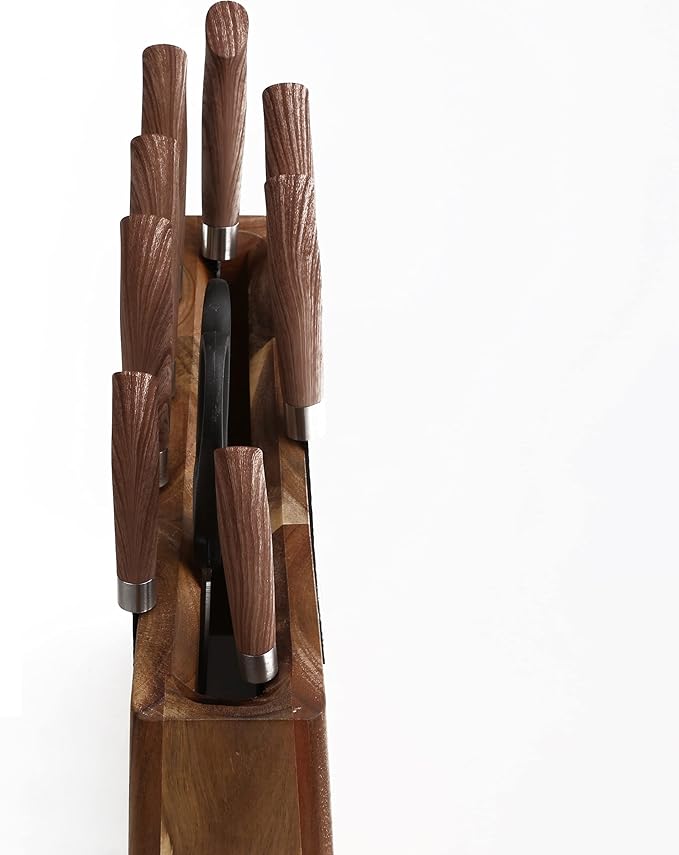 Azauvc Magnetic Knife Block,12-16 Knives Holder with Powerful Magnets,Knife Board Knife Strip Rack with Strong Magnet
