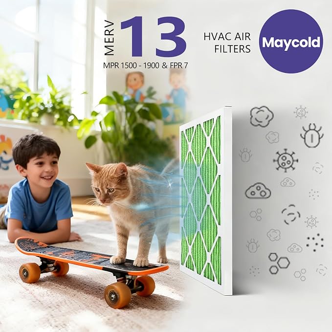 Maycold 14x20x1 MERV 13 Furnace Air Filter, High-Performance HVAC AC Filters