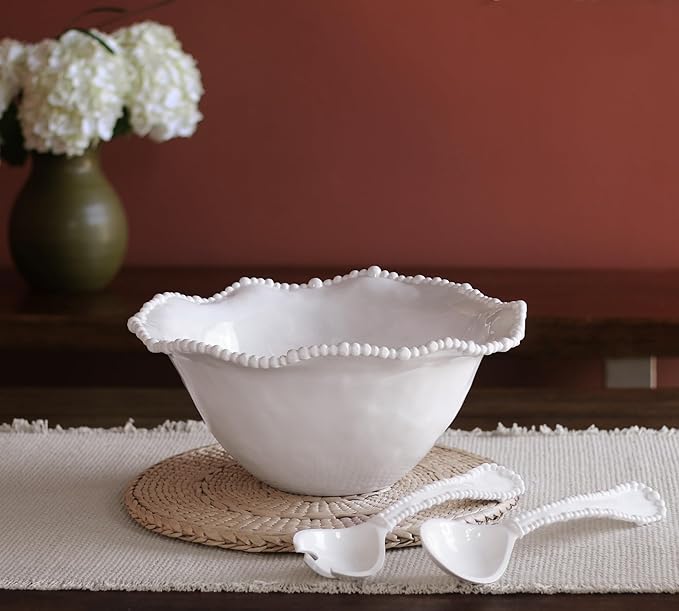 Beatriz Ball 2426 Alegria Melamine Bowl, Large, White