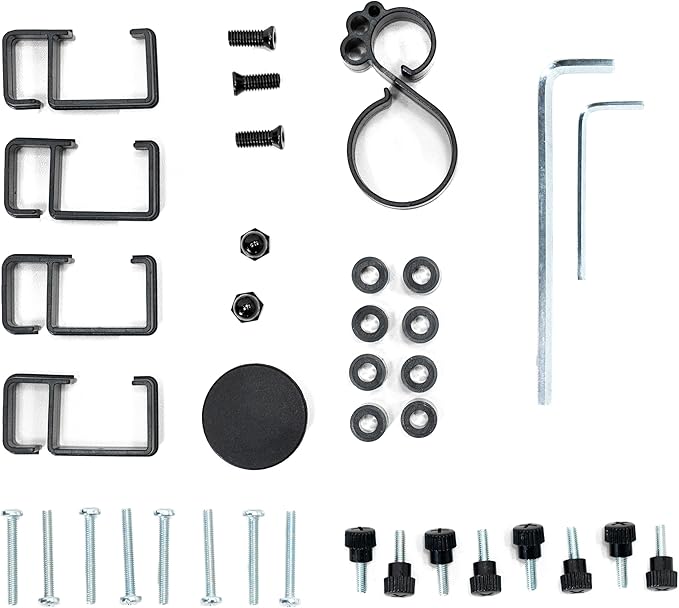 VIVO Hardware Pack for Monitor Stand, Includes Pole Cap, Cable Clips, Screws, Spacers, Allen Wrenches, Black, PT-SD-HP02