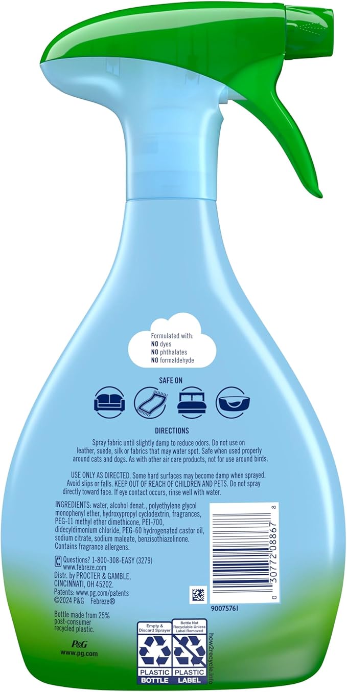 Febreze Fabric Spray Air Freshener, Odor-Fighting Fabric Refresher, Sneaker Balls Alternative, Couch Cleaner, Linen Spray, Multi-Use, Pet Odor Fighter Scent, 23.6 fl oz (Pack of 2)