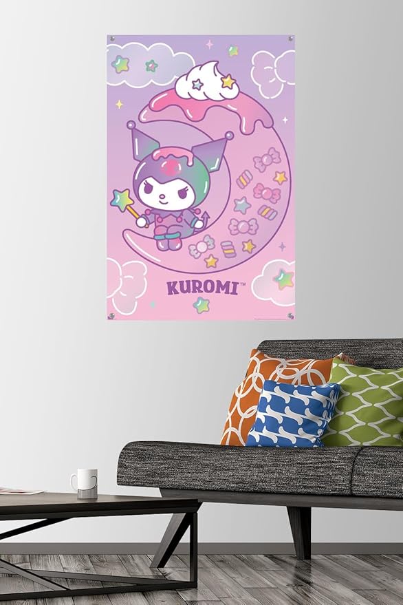 Hello Kitty and Friends: 24 Dreamland - Kuromi Wall Poster with Pushpins