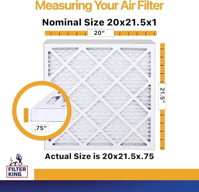Filter King 20x21.5x1 Air Filter | 4-PACK | MERV 13 HVAC Pleated A/C Furnace