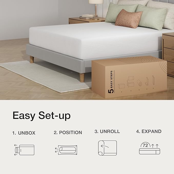 Novilla Full Mattress, 10 Inch Full Size Mattress with Gel Memory Foam for Cool Night Sleep & Pressure Relief, Motion Isolation, CertiPUR-US Certified