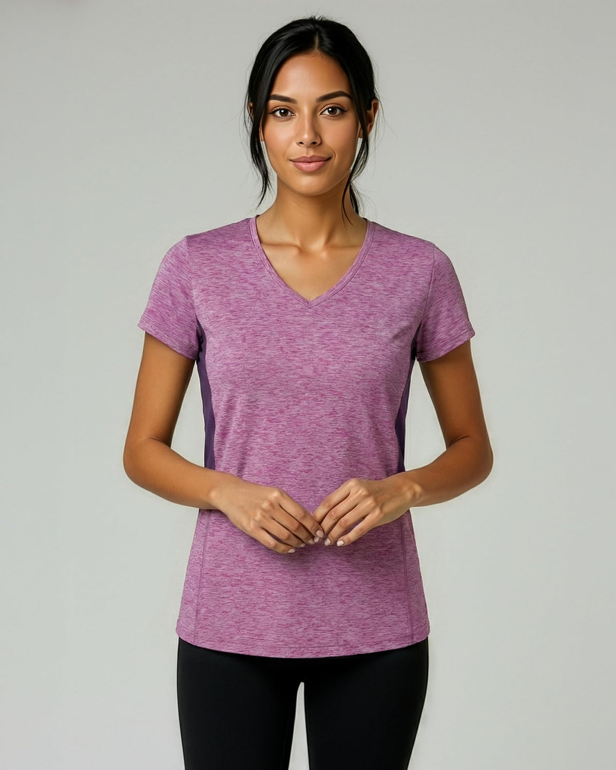 5 Pack Womens Dry Fit V Neck Workout Tops Athletic T Shirts Gym Yoga Tees