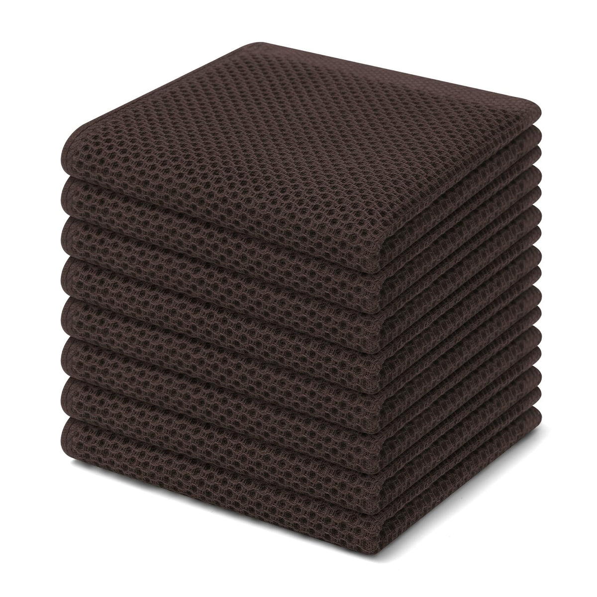 Homaxy 100% Cotton Waffle Weave Kitchen Dish Cloths, Ultra Soft Absorbent Quick Drying Dish Towels, 12 x 12 Inches — 12 x 12 - 12 Pack — 12 X 12 - 8 Pack