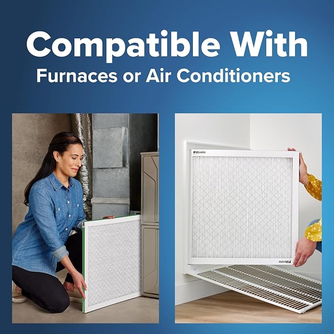 Filtrete 20x25x5 AC Furnace Air Filter, MPR 700, MERV 8, Fits Trion Air Bear &