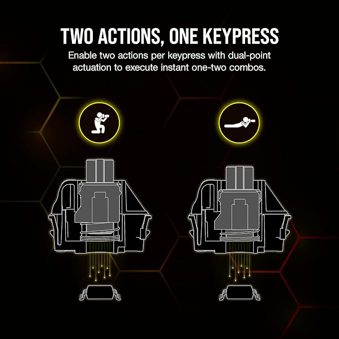 CORSAIR K70 MAX RGB Magnetic Mechanical Wired Gaming Keyboard – MGX Adjustable Switches, Simultaneous SOCD and Rapid Trigger, PBT Double-Shot Keycaps, Sound Dampening, 8000Hz Polling, QWERTY NA, Black