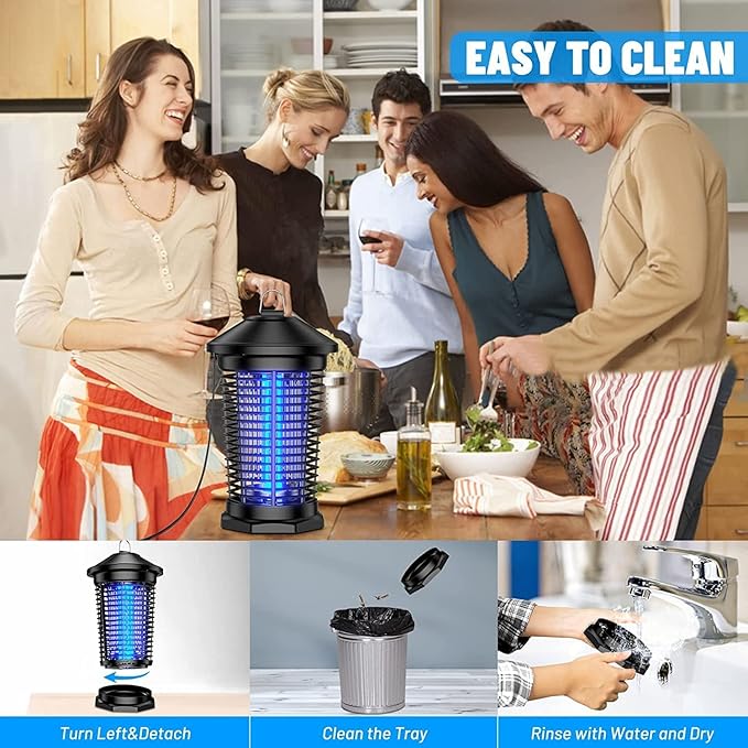 Bug Zapper Outdoor Indoor, Zechuan Electric Mosquito Zapper, Electronic Mosquito Killer Lantern, Waterproof Fly Trap Insect Killer for Home Backyard Patio Garden Camp Site