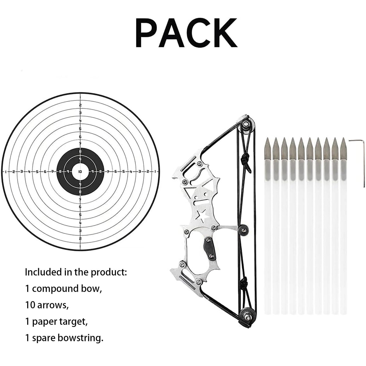 Compound Bow Archery Set Professional Competition Professional Training Outdoor Adventure Black Pentagram air Style