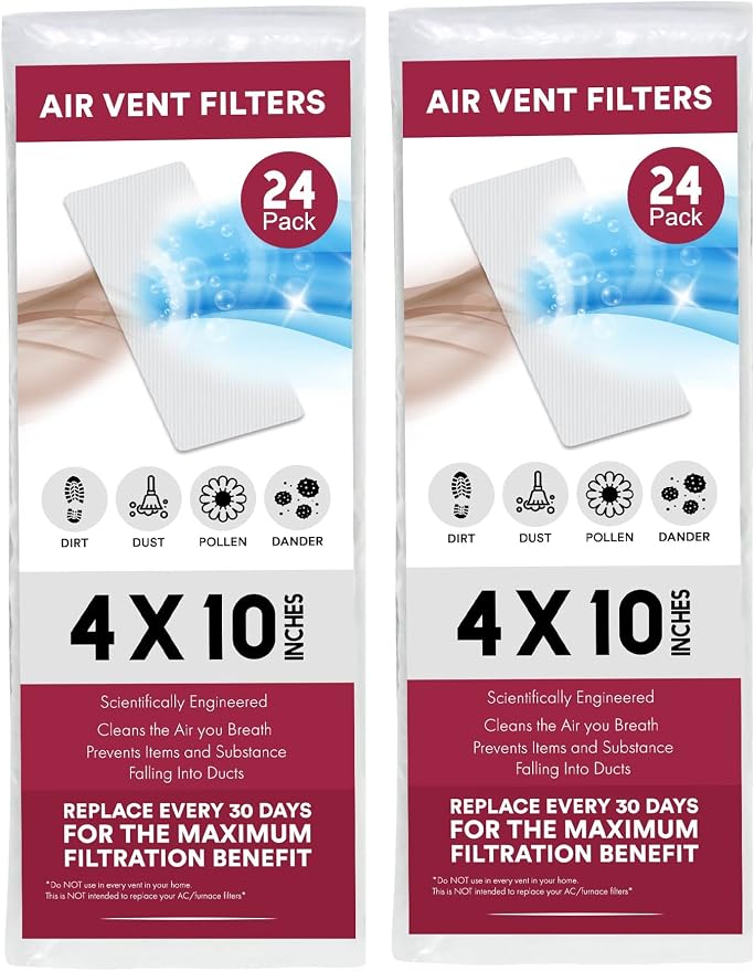 NORTHWEST ENTERPRISES Vent Filters, 48 Floor Vent Register Filters
