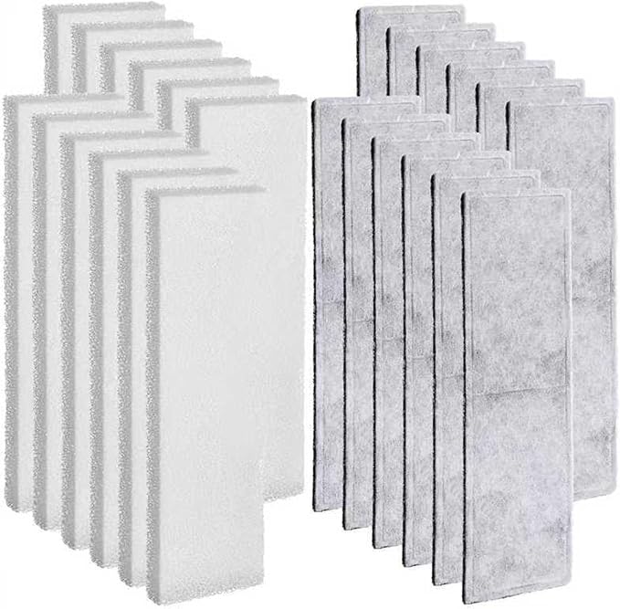 Pangda 24 Pcs Carbon Filter Foam Pads and Foam Filters Compatible