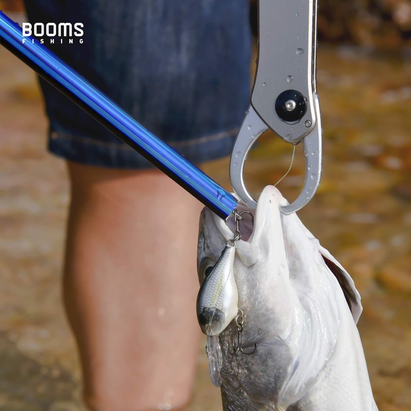 Booms Fishing R2 Hook Remover Aluminium Squeeze-Out Fish Hook Tools 10 Inches Blue