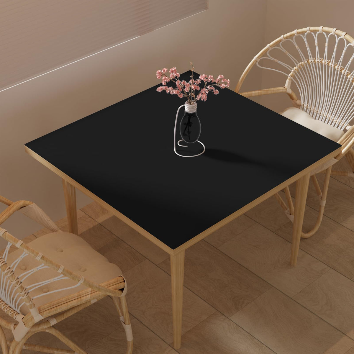 Zinkooat Faux Leather Table Cover,1.8mm Thick,42x42 Inch Table Protector,Table Protector for Dining Room Table,Dining Table Cover,Table Cover Protector,Coffee Table Covers(Black+Wine Red,42x42)