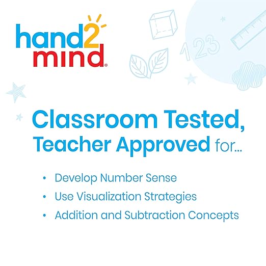 hand2mind Rekenrek Pop-Up Learning Activity Center, Math Games for Kids, Abacus for Kids Math, Math Manipulatives, Montessori Materials for Preschool, Kindergarten Homeschool Supplies