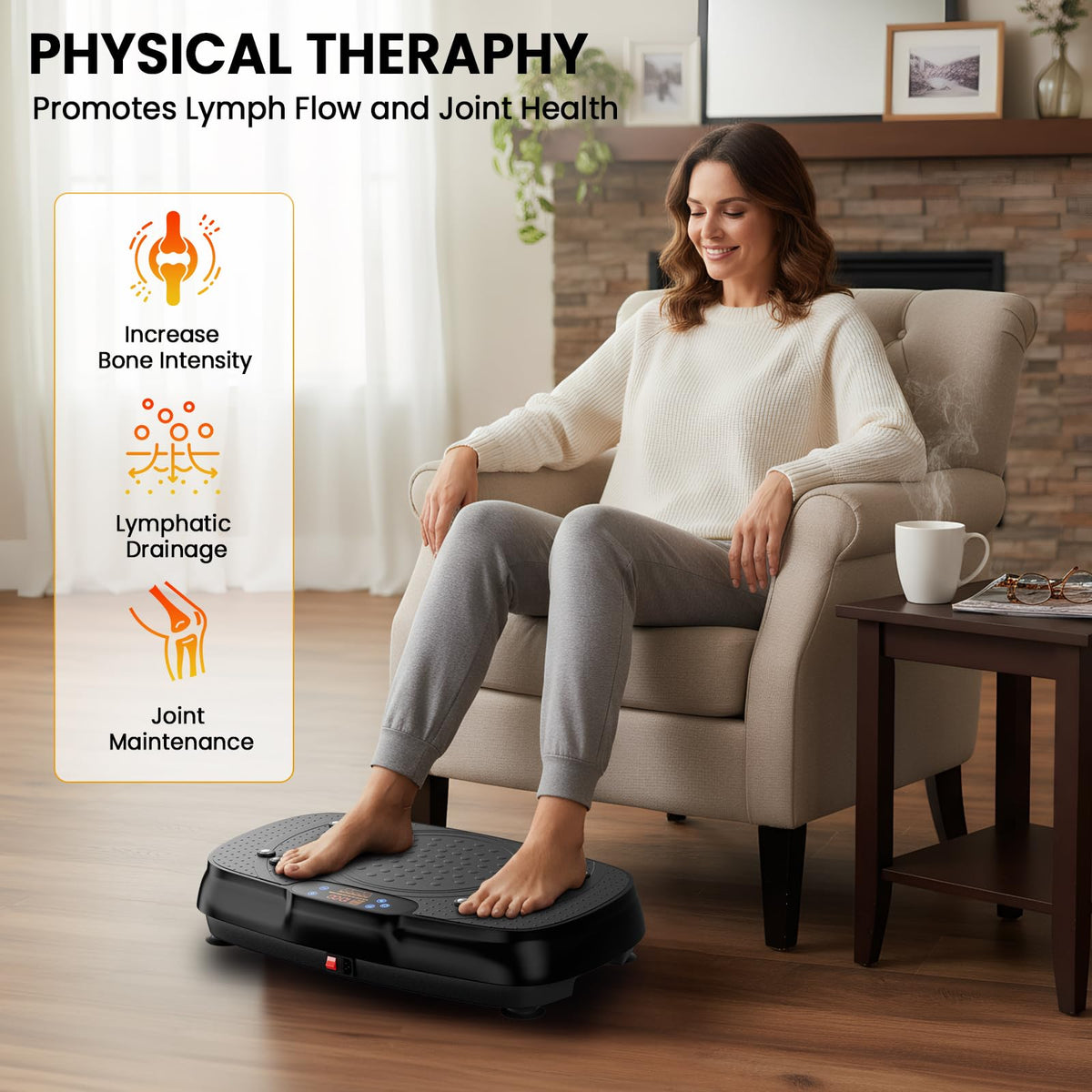 Vibration Plate Exercise Machine: TISSCARE Vibrating Plates for Weight Loss and Lymphatic Drainage, 400lbs Shake Plate Whole Body Workout Platform for Home Fitness Fat Burner Gifts