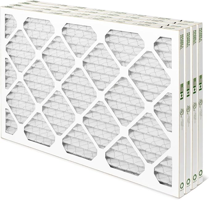 Mann+Hummel 16x25x1 MERV 8 Pleated HVAC AC Furnace Air Filters. 4 Pack.