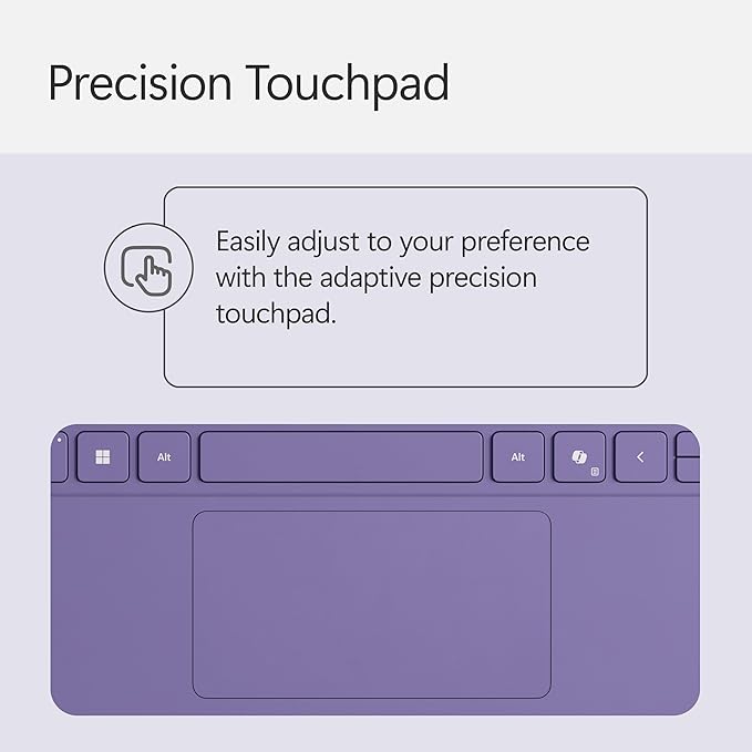 Microsoft Surface Pro Keyboard for Surface Pro 12" Device, Keyboard Only, Alcantara Material, Violet