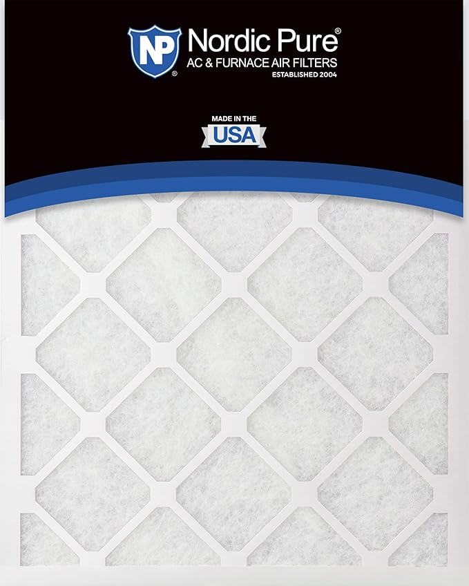 Nordic Pure 16x30x1 Poly Green MERV 6 AC Furnace Air Filters – Reduces Dust