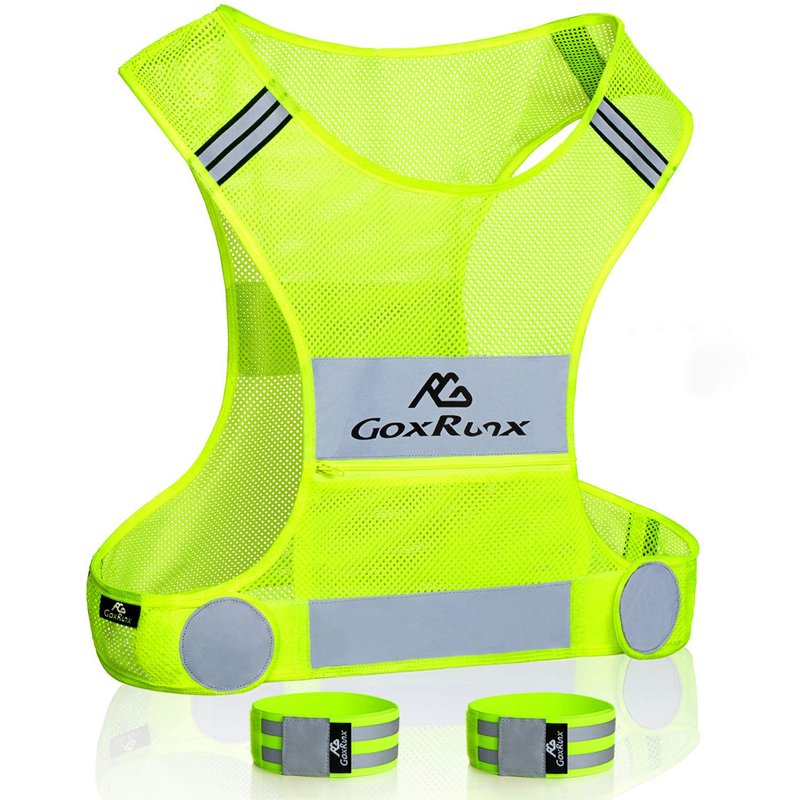Reflective Vest Running Gear,Lightweight Reflective Safety Vests with Arm Bands